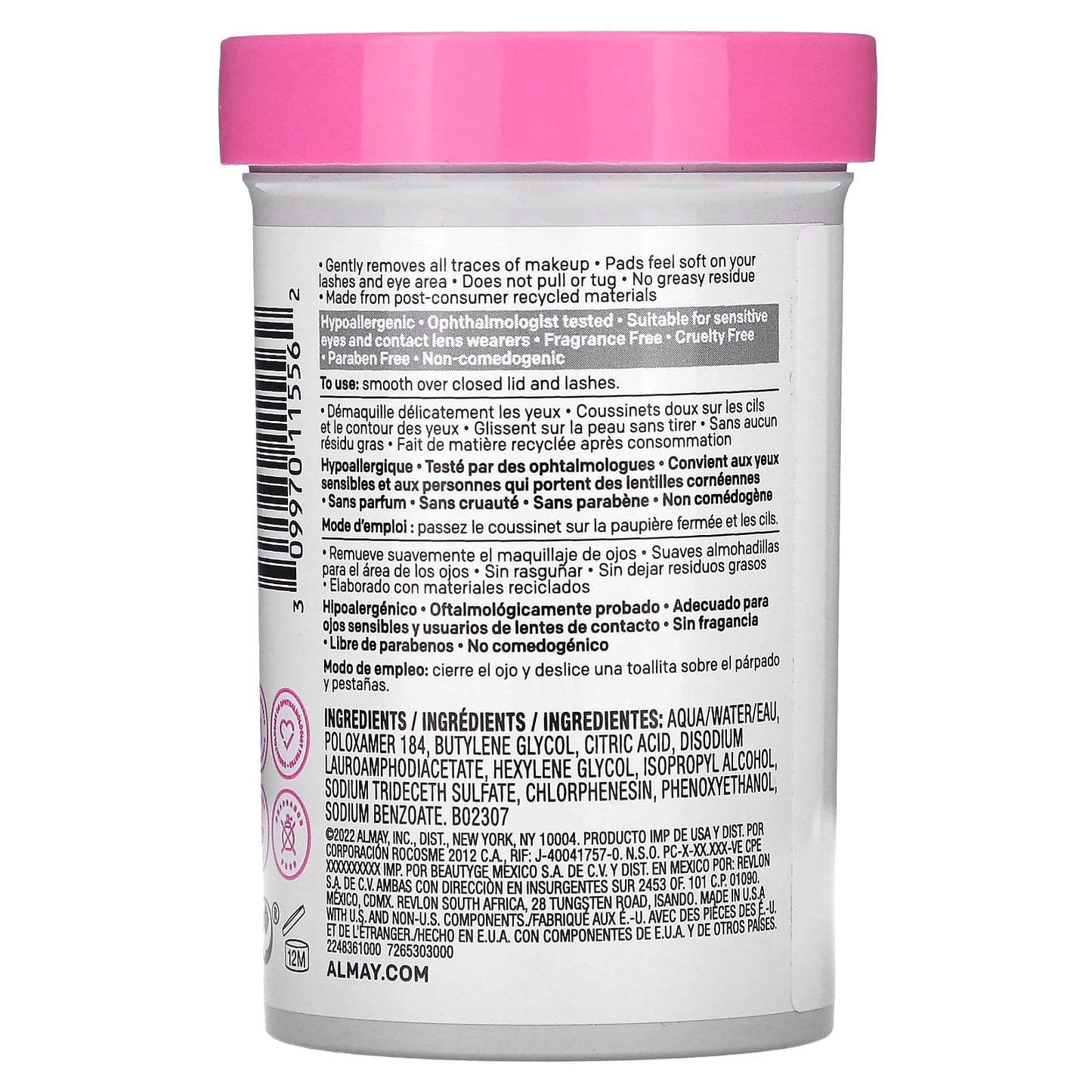 Almay Oil free eye makeup remover pads